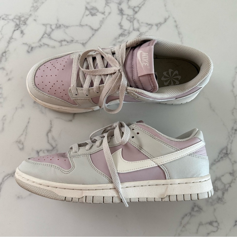 Nike Dunk Low Next Nature Sneakers - Light Bone / Platinum Violet - Size 9 - Picture 3 of 14